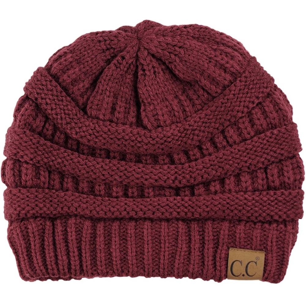 NWOT C.C Trendy Warm Chunky Soft Stretch Cable Knit Beanie